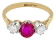 Ruby and Diamond Ring 18ct Yellow Gold
