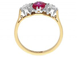 Ruby and Diamond Ring 18ct Yellow Gold