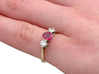Ruby and Diamond Ring 18ct Yellow Gold