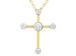 Yellow Gold Diamond Cross Pendant