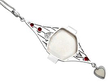 reverse of opal pendant