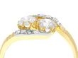 Yellow Gold and Diamond Twist Ring