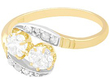 Yellow Gold and Diamond Twist Ring