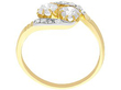 Yellow Gold and Diamond Twist Ring