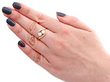 Yellow Gold and Diamond Twist Ring