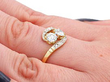 Wearing Yellow Gold and Diamond Twist Ring