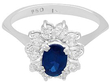 Sapphire Cluster Ring Vintage in Gold