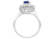 Sapphire Diamond Cluster Ring Vintage