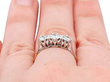 vintage diamond trilogy ring wearing
