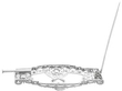 Art Deco Diamond Brooch pin open