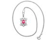 Ruby and Diamond Pendant 18k White Gold