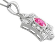 Ruby and Diamond Pendant 18k White Gold