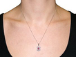 Ruby and Diamond Pendant 18k White Gold Wearing