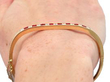 ruby diamond bangle on wrist