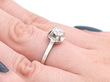 1920s White Gold Diamond Engagement Ring Wearing