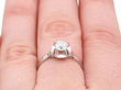 1920s White Gold Diamond Engagement Ring Wearing