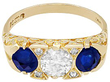 Sapphire Diamond Gold Dress Ring