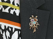 antique gemstone brooch wearing image