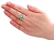 unusual emerald ring wearing