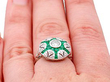unusual emerald ring wearing