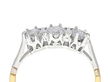 Vintage Diamond Trilogy Ring in 18 ct Yellow Gold