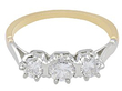 Vintage Diamond Trilogy Ring in 18 ct Yellow Gold