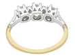 Vintage Diamond Trilogy Ring in 18 ct Yellow Gold