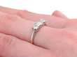 Wearing Vintage Diamond Trilogy Ring in 18 ct Yellow Gold