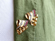 Art Deco Gold Brooch On Jacket