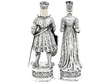 Duke and Duchess Antique Silver Figurines