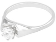 vintage 18ct white gold solitaire ring