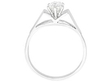 vintage 18ct white gold solitaire ring 