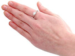 vintage 18ct white gold solitaire ring wearing 