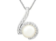 Pearl and Diamond Earring and Necklace Set