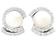 Pearl and Diamond Earring and Necklace Set