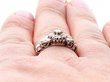 1920s Diamond Dress Ring in Gold Wearing Finger