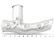 Walking Stick Handle in Chinese Export Silver