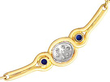 Gold Sapphire and Diamond Necklace reverse
