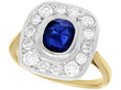 vintage sapphire cluster ring for sale 