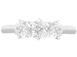 platinum three stone diamond ring