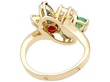 Multi Gemstone Gold Ring