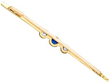 Reverse Sapphire and Diamond Brooch in Yellow Gold 