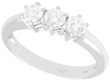 18 ct White Gold Diamond Trilogy Ring