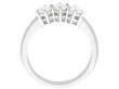 18 ct White Gold Diamond Trilogy Ring UK