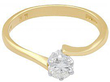 Yellow Gold Twist Solitaire Ring