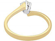 Yellow Gold Twist Solitaire Ring