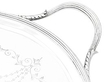 English silver tea tray details