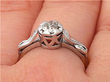 1930s Diamond Engagement Ring Wearing Hand