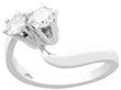 2 Stone Diamond Twist Ring