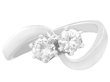 2 Stone Diamond Twist Ring